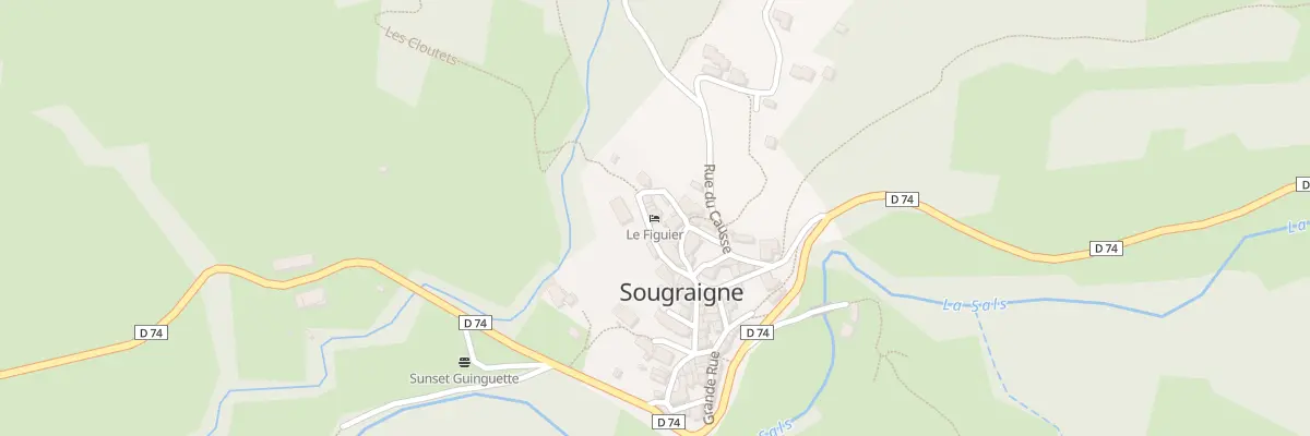 Plan du Hameau des Cloutets à Sougraigne