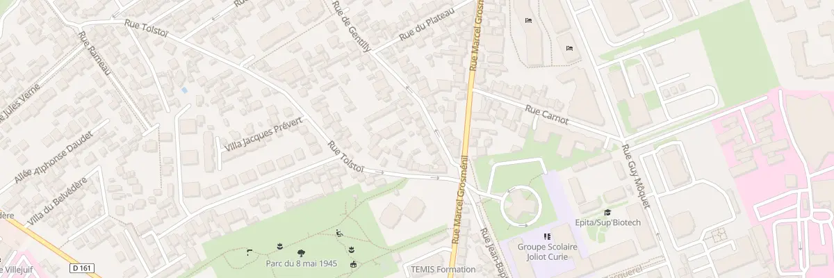 Plan du 9 Rue de Gentilly à Villejuif