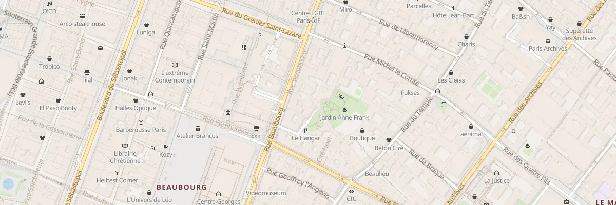 Plan du 28 Rue Beaubourg à Paris 3e Arrondissement
