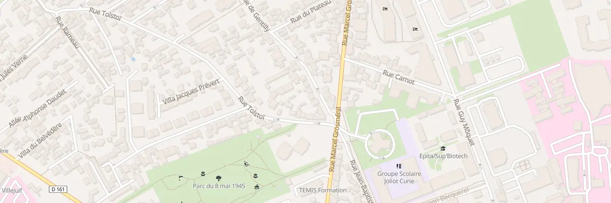 Plan du 7 Rue de Gentilly à Villejuif