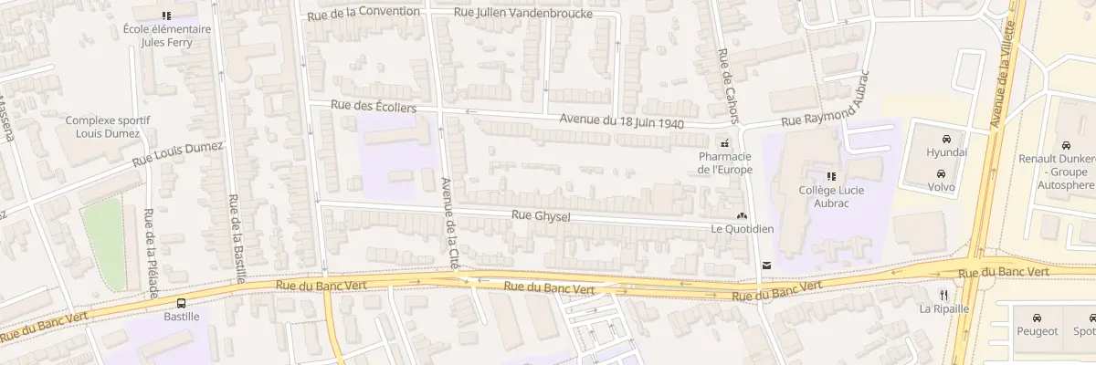 Plan du 42 Rue Ghysel à Dunkerque