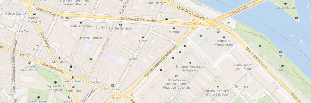 Plan du 22 Rue des Fossés Saint-Bernard à Paris 5e Arrondissement