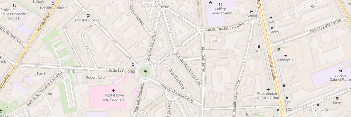 Plan du 13 Rue Henri Pape à Paris 13e Arrondissement