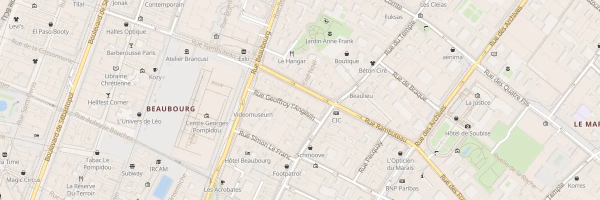 Plan du 23 Rue Rambuteau à Paris 4e Arrondissement