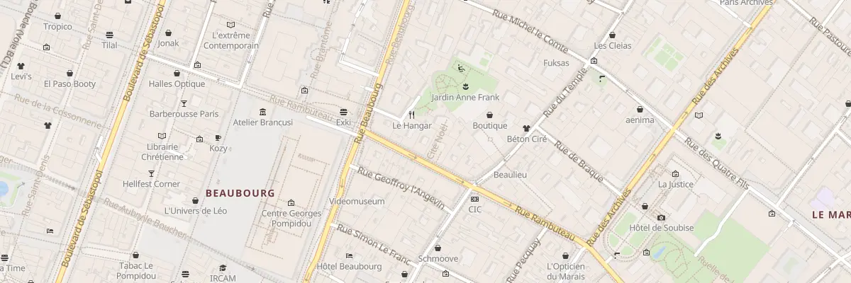 Plan du 24 Rue Rambuteau à Paris 3e Arrondissement