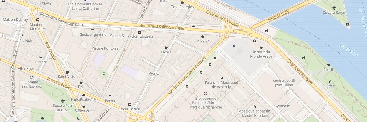 Plan du 20 Rue des Fossés Saint-Bernard à Paris 5e Arrondissement
