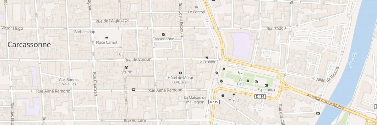Plan du 5 Rue de Verdun à Carcassonne