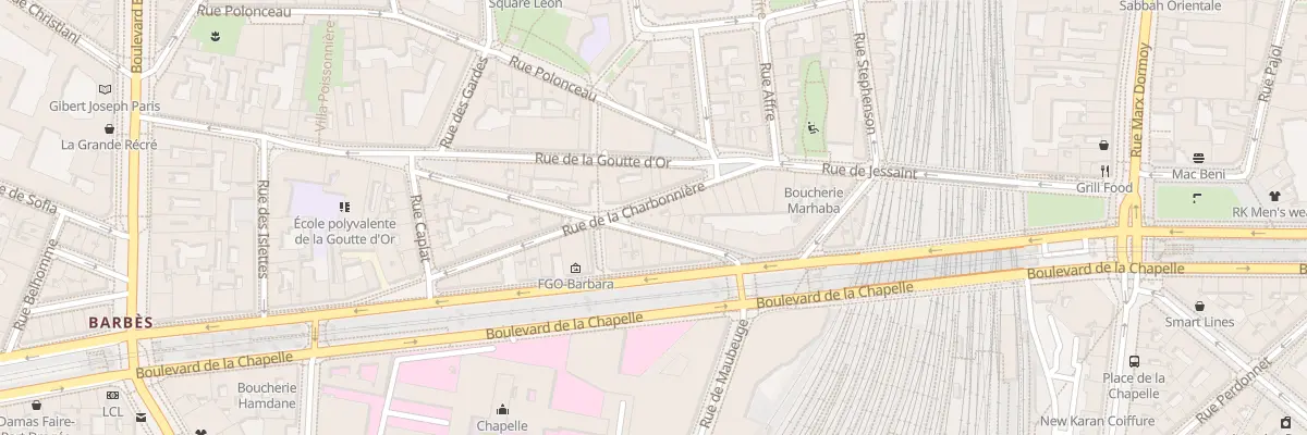 Plan du 14 Rue de Chartres à Paris 18e Arrondissement