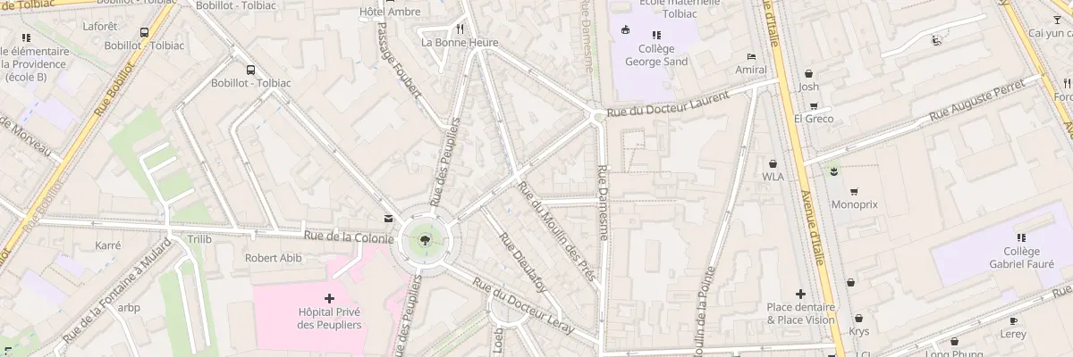 Plan du 11 Rue Henri Pape à Paris 13e Arrondissement