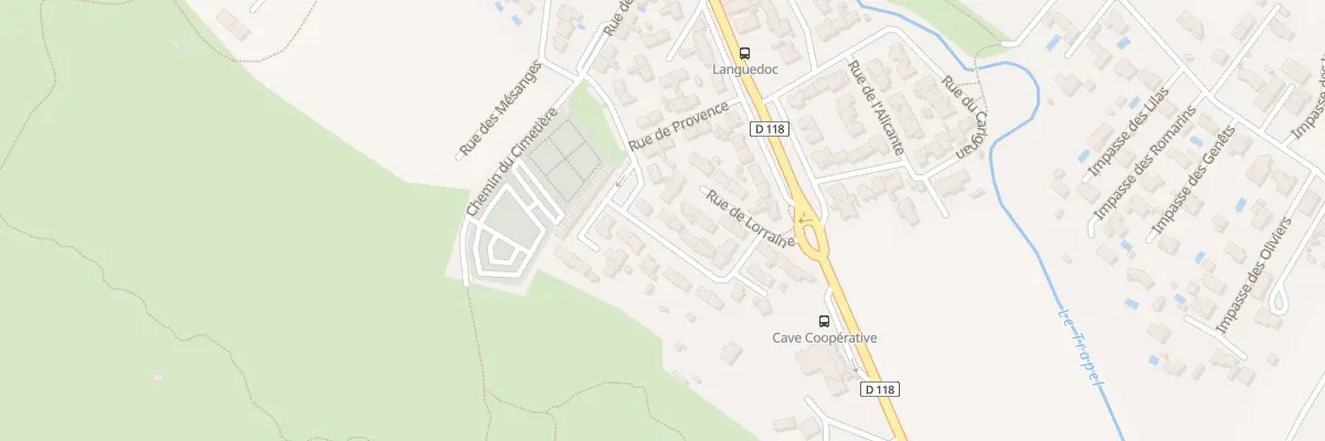 Plan du 12 Rue du Limousin à Villegailhenc