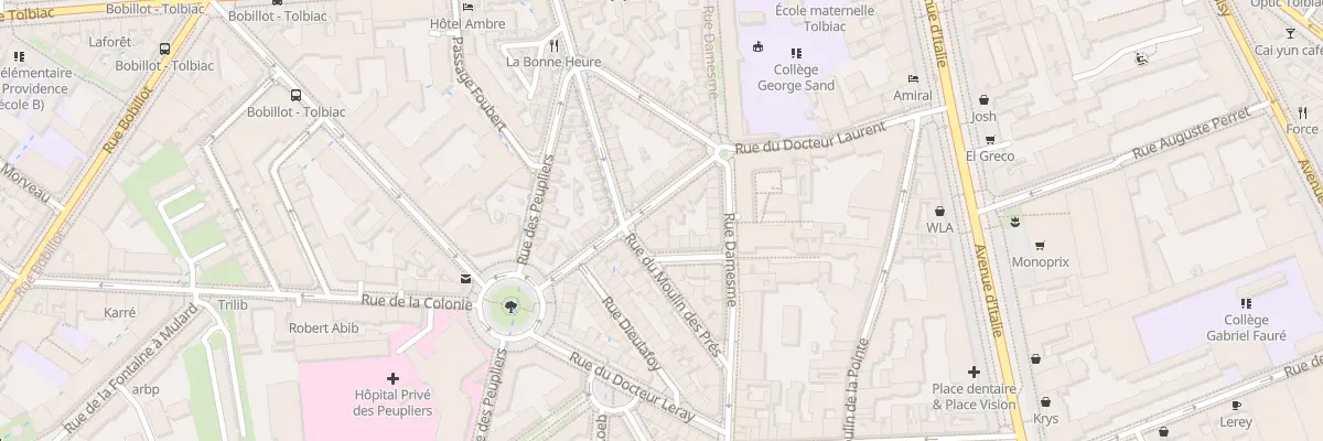 Plan du 9 Rue Henri Pape à Paris 13e Arrondissement