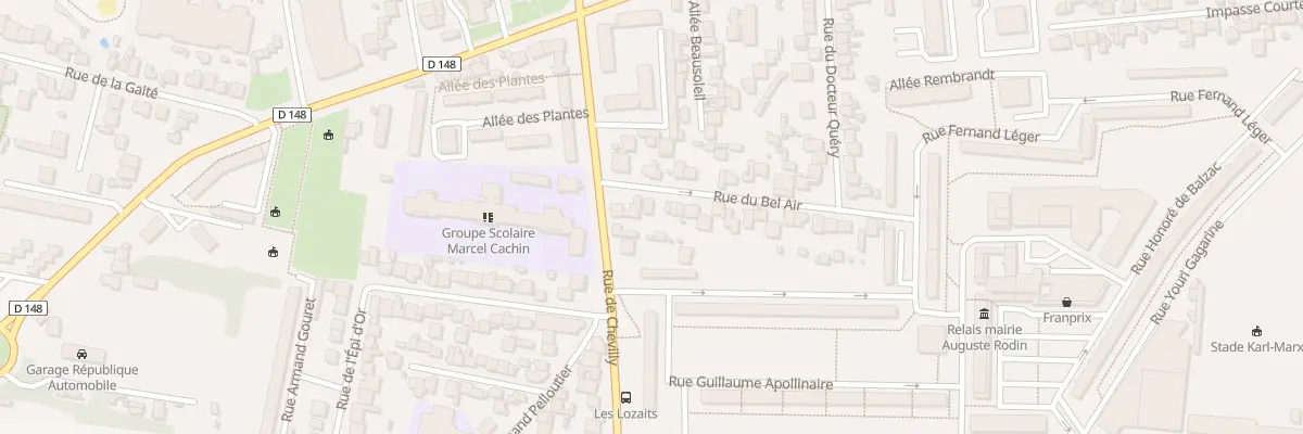 Plan du 2 Rue du Bel Air à Villejuif