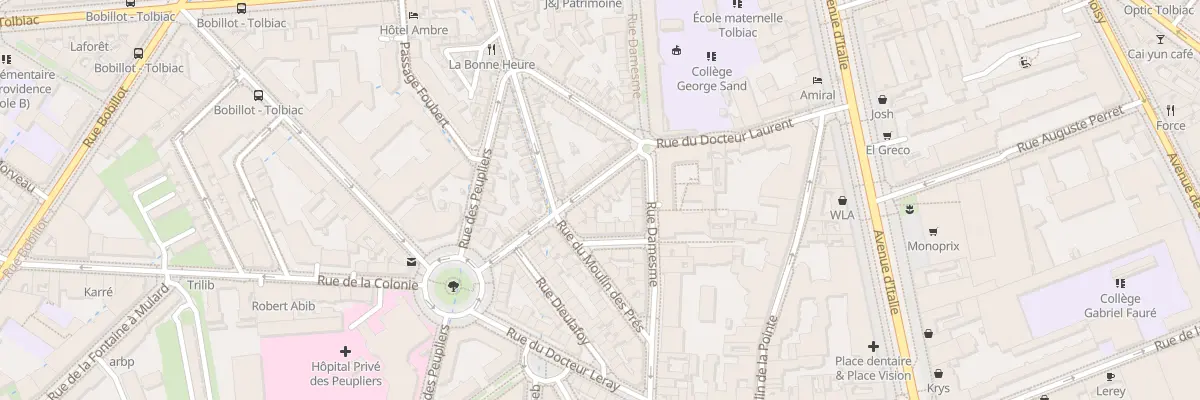 Plan du 7 Rue Henri Pape à Paris 13e Arrondissement