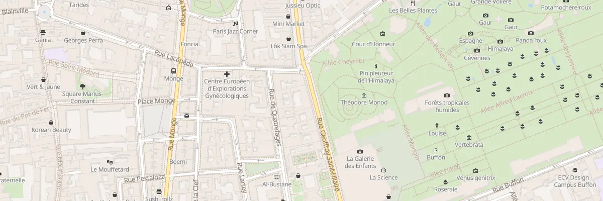 Plan du 57 Rue Geoffroy-Saint-Hilaire à Paris 5e Arrondissement