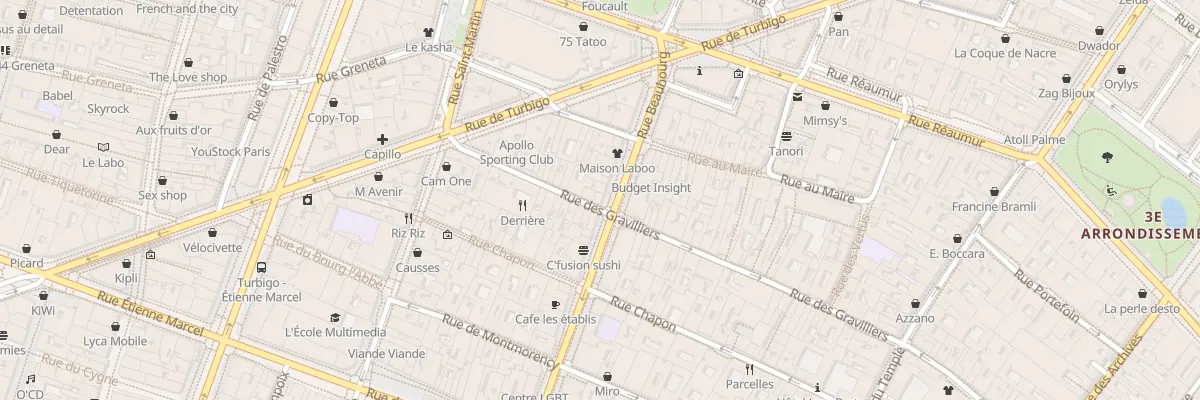 Plan du 91 Rue Beaubourg à Paris 3e Arrondissement