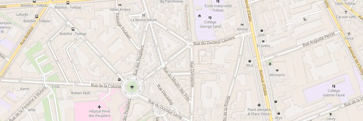 Plan du 5 Rue Henri Pape à Paris 13e Arrondissement