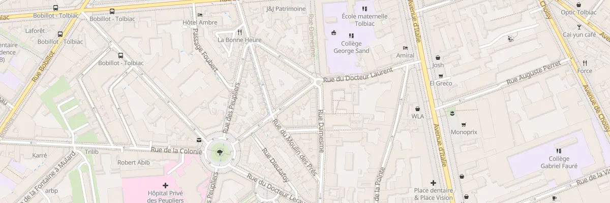 Plan du 3 Rue Henri Pape à Paris 13e Arrondissement