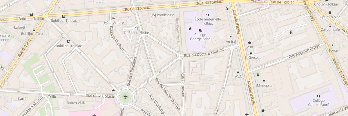 Plan du 2 Rue Henri Pape à Paris 13e Arrondissement
