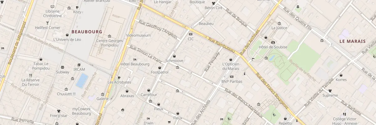 Plan du 40 Rue des Blancs Manteaux à Paris 4e Arrondissement