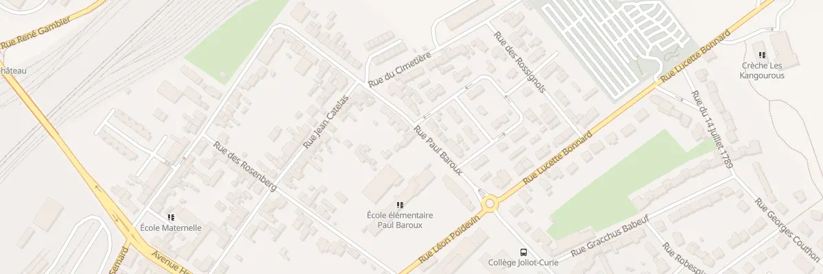 Plan du 20 Rue Paul Baroux à Longueau