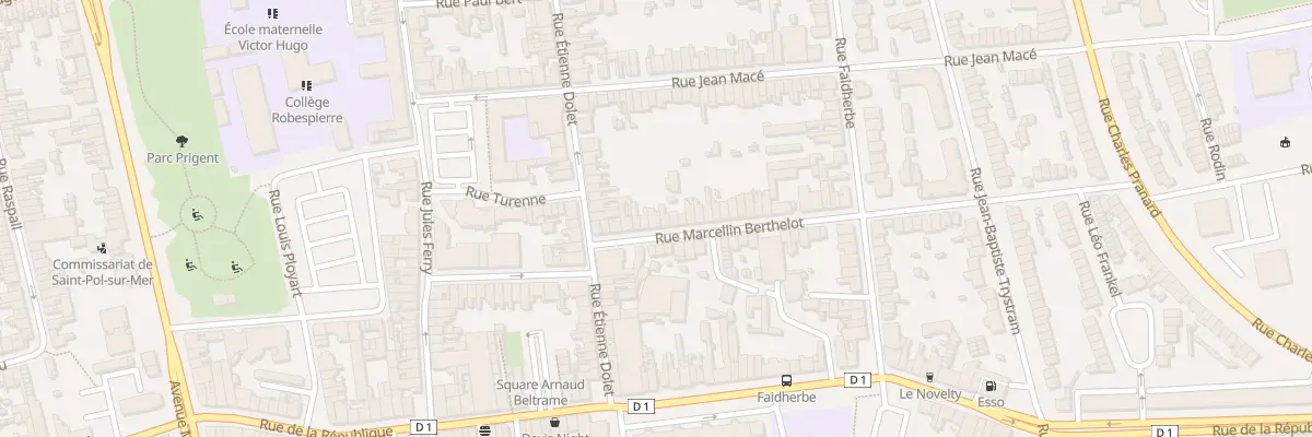 Plan du 70 Rue Marcellin Berthelot St Pol à Dunkerque