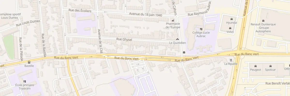 Plan du 25 Rue Ghysel à Dunkerque