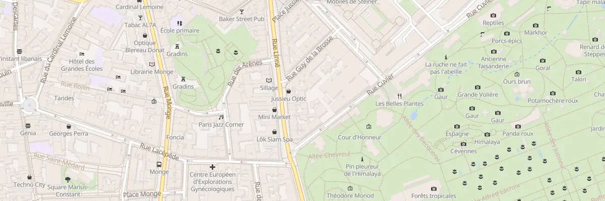 Plan du 10 Rue Linné à Paris 5e Arrondissement