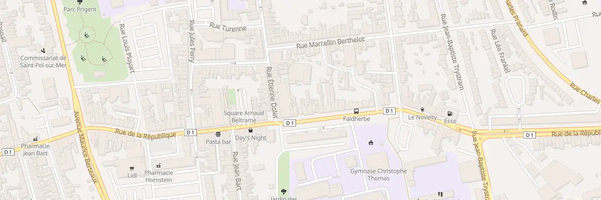 Plan du 68 Rue de la Republique Saint Pol à Dunkerque