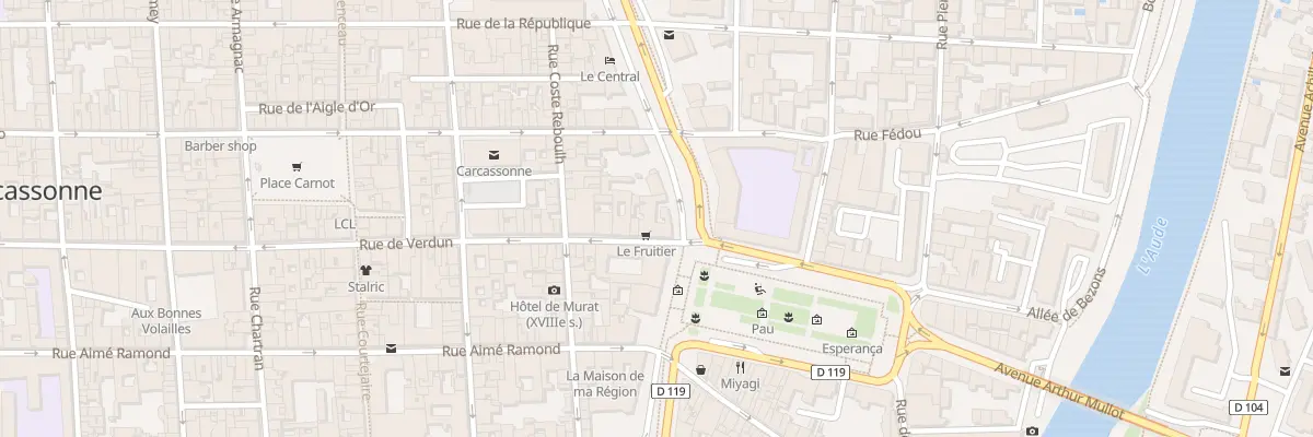 Plan du 2 Rue de Verdun à Carcassonne