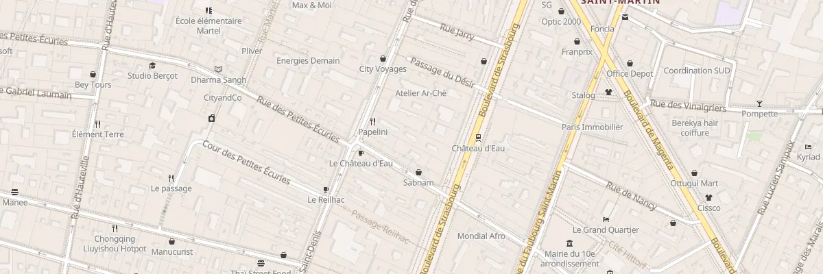 Plan du 74 Rue du Faubourg Saint-Denis à Paris 10e Arrondissement