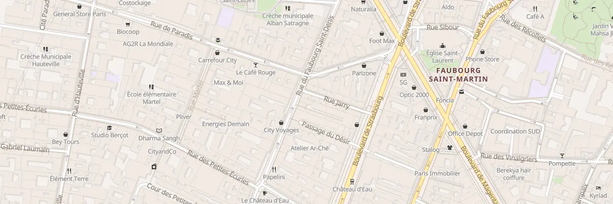 Plan du 88 Rue du Faubourg Saint-Denis à Paris 10e Arrondissement