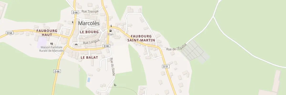 Plan du 5034 Faubourg Saint Martin à Marcolès