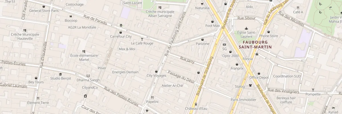 Plan du 90 Rue du Faubourg Saint-Denis à Paris 10e Arrondissement