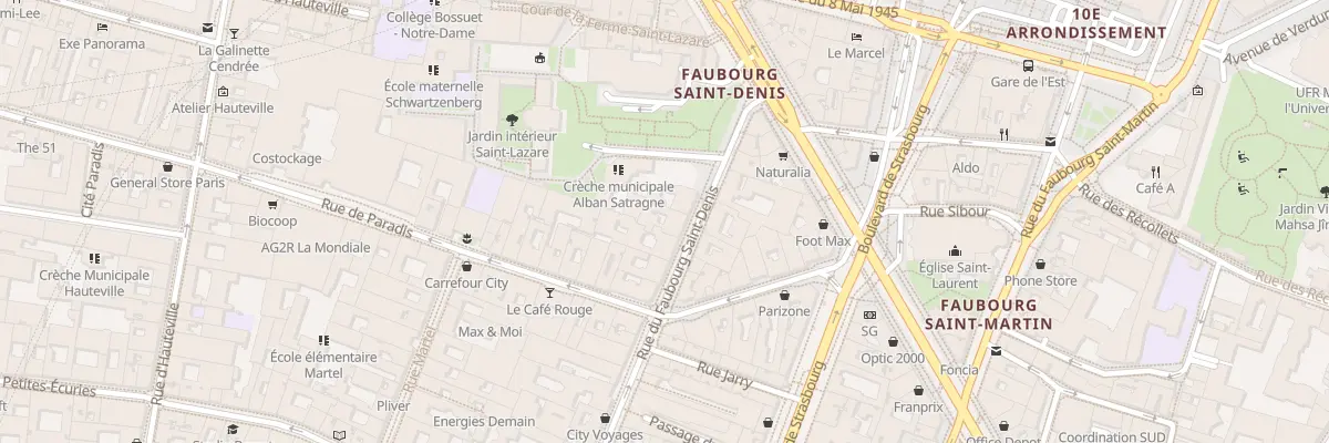 Plan du 103 Rue du Faubourg Saint-Denis à Paris 10e Arrondissement