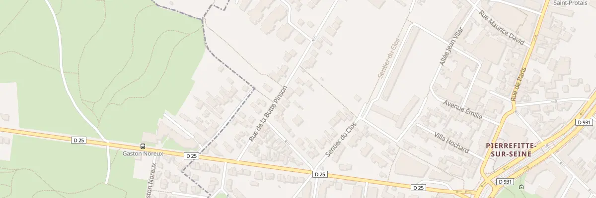Plan du 26 Rue de la Butte Pinson à Saint-Denis