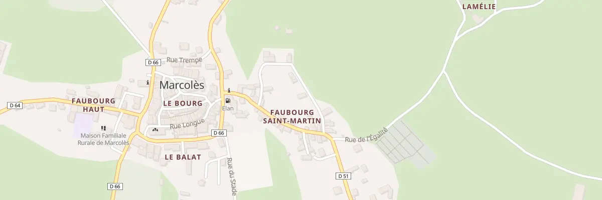 Plan du 5051 Faubourg Saint Martin à Marcolès