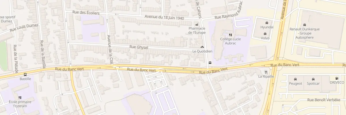 Plan du 19 Rue Ghysel à Dunkerque