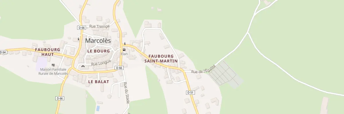 Plan du 5055 Faubourg Saint Martin à Marcolès