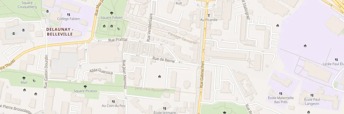 Plan du 1 Rue Berne à Saint-Denis