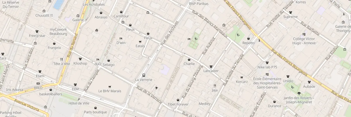 Plan du 21 Rue Sainte Croix Bretonnerie à Paris 4e Arrondissement