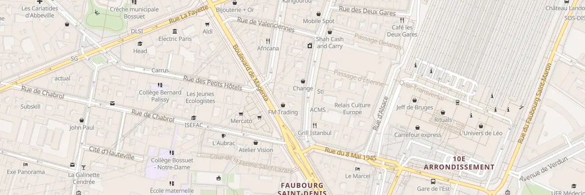 Plan du 129 Rue du Faubourg Saint-Denis à Paris 10e Arrondissement