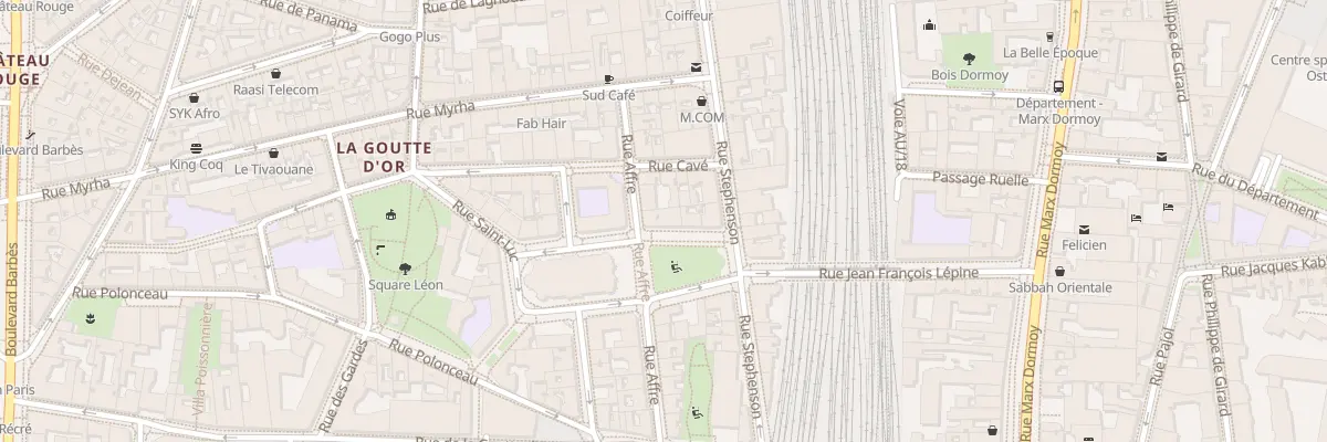 Plan du 6 Rue Saint-Mathieu à Paris 18e Arrondissement