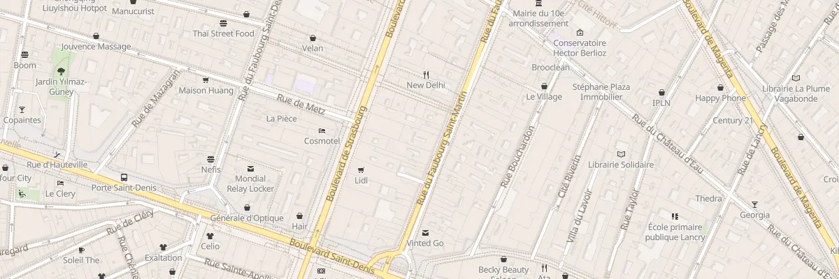 Plan du 33 Rue du Faubourg Saint-Martin à Paris 10e Arrondissement