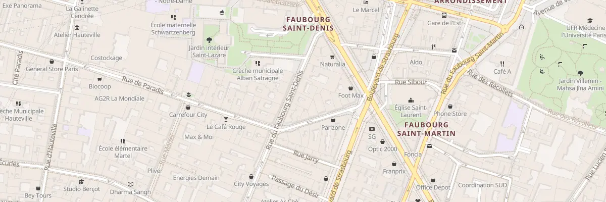 Plan du 102 Rue du Faubourg Saint-Denis à Paris 10e Arrondissement