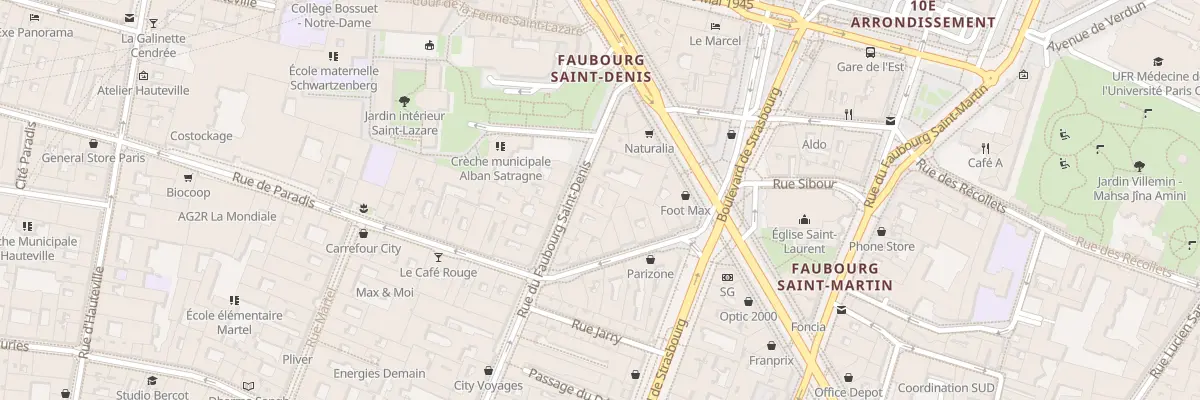 Plan du 104 Rue du Faubourg Saint-Denis à Paris 10e Arrondissement