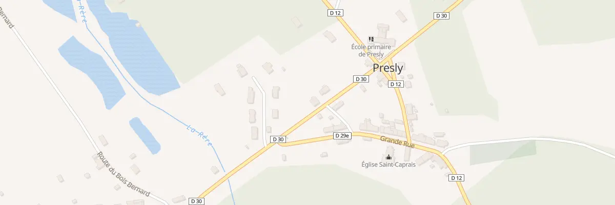 Plan du 8 Rte de Neuvy sur Barangeon à Presly