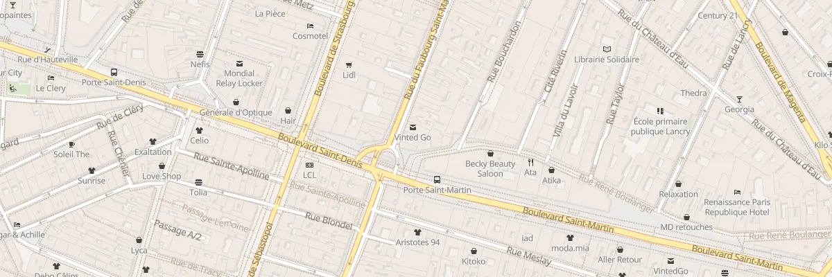 Plan du 6 Rue du Faubourg Saint-Martin à Paris 10e Arrondissement