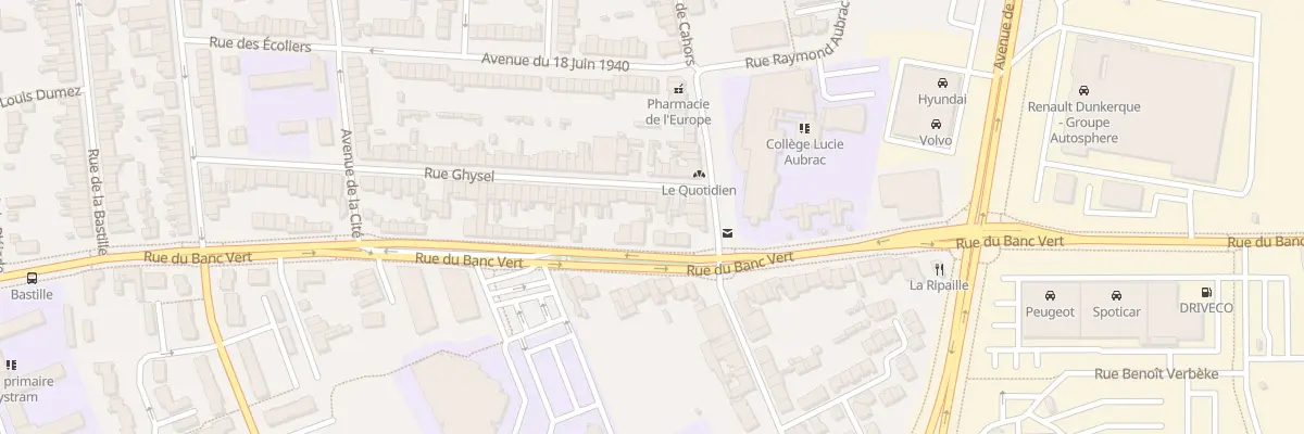 Plan du 5 Rue Ghysel à Dunkerque