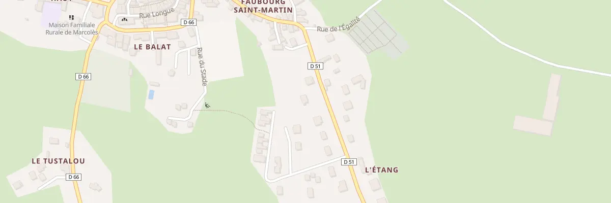 Plan du 6020 Faubourg Saint Martin à Marcolès