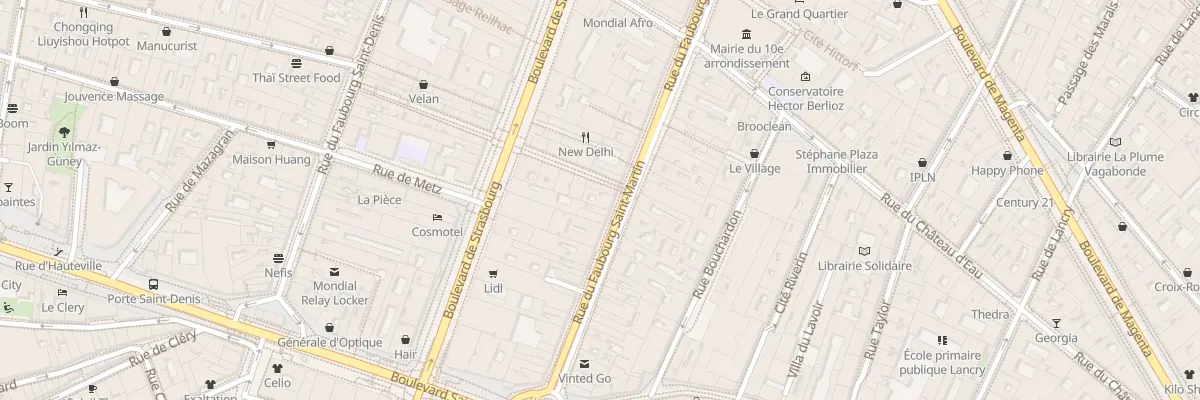 Plan du 39 Rue du Faubourg Saint-Martin à Paris 10e Arrondissement